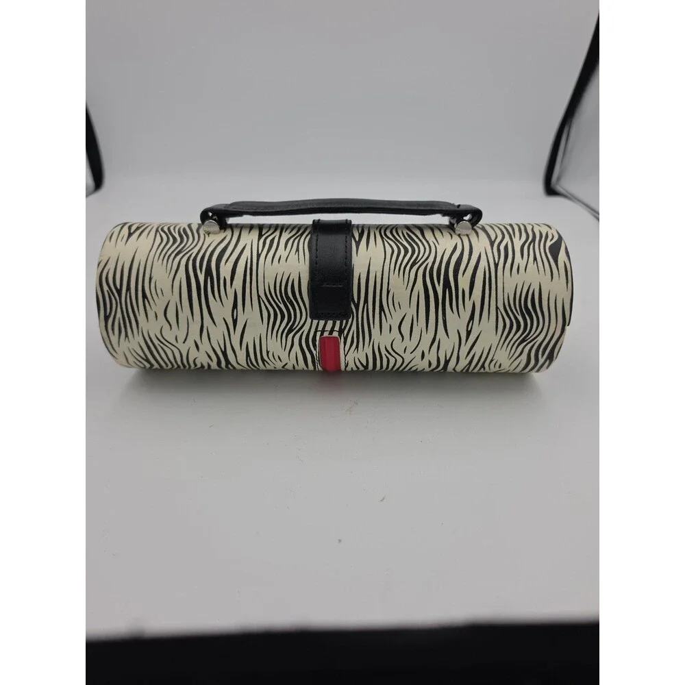 Jewelry Box Mini Zebra Travel Case Organizer Faux Leather Purse Satchel